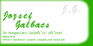 jozsef galbacs business card